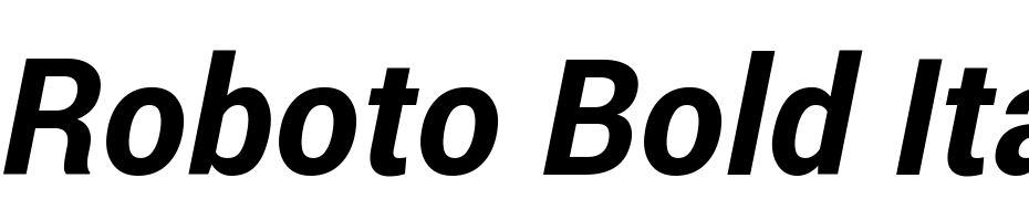 Roboto Bold Italic Font Download Free